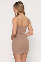 שמלת מיני סריג Ribbed - Vlinks