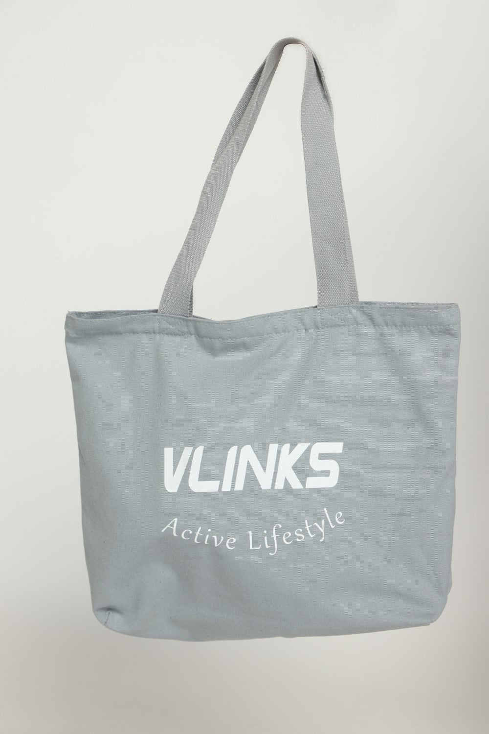 תיק צד קנבס Tote cotton אפור - Vlinks