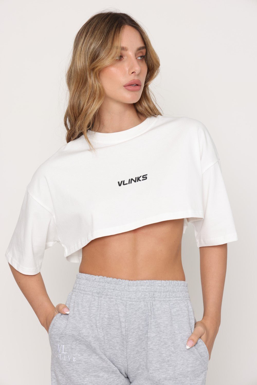 חולצת קרופ אוברסייז - Vlinks
